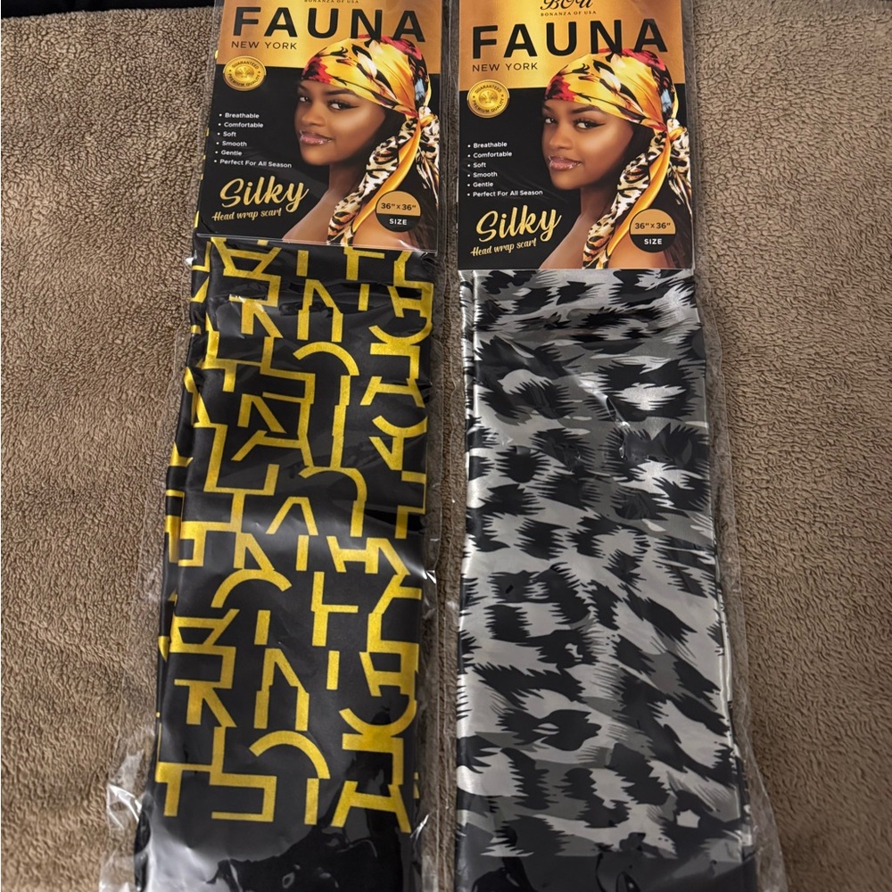 2 head scarves silk for hair or use as you’d like